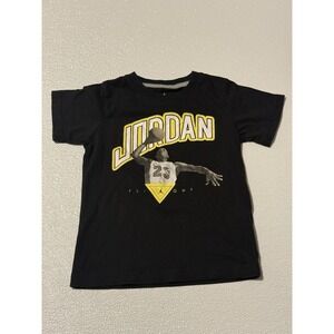 Nike Air Jordan Flight Jumpman Black T Shirt Size XS(3-4 Years) Unisex